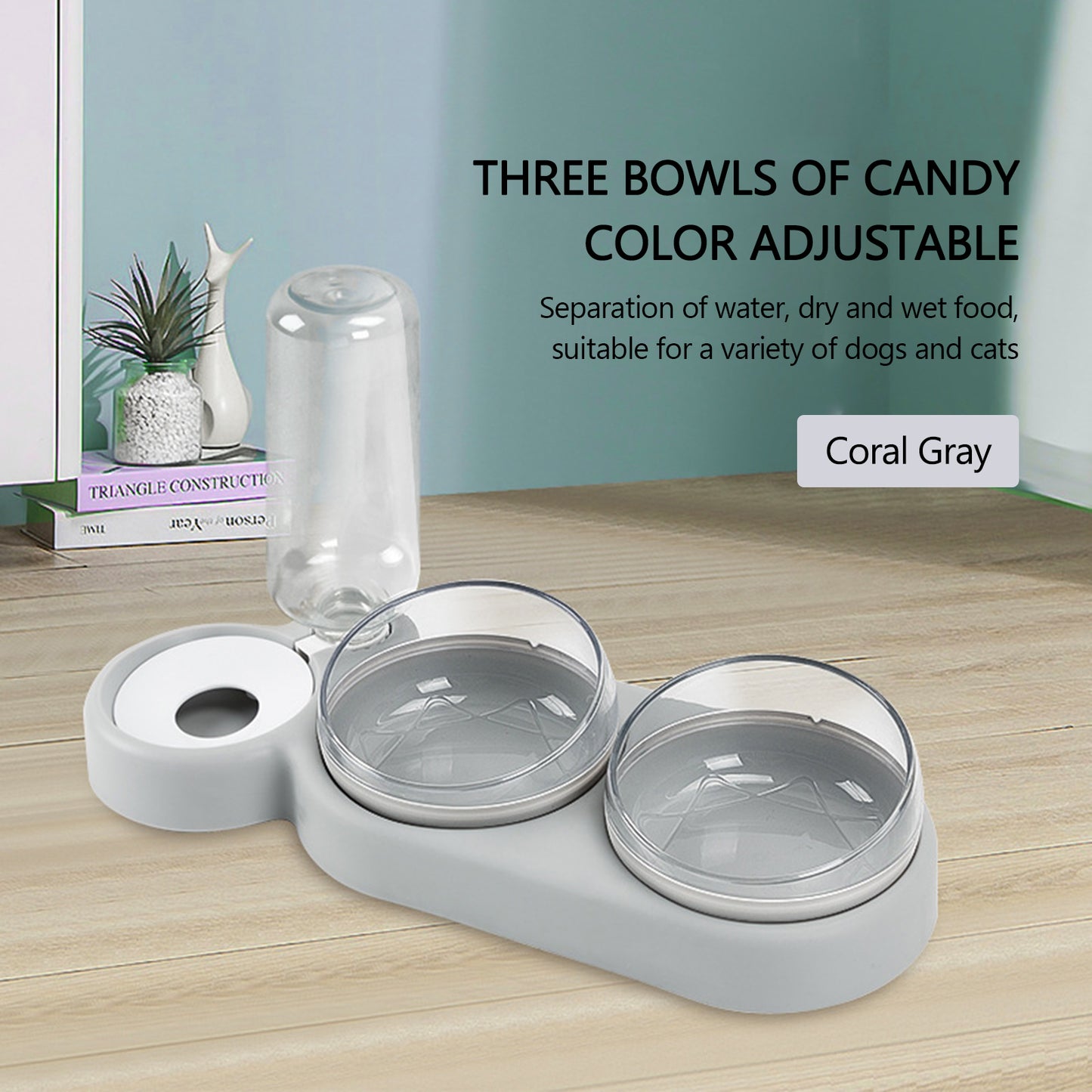 Food Water Feeder With Auto Water Dispenser